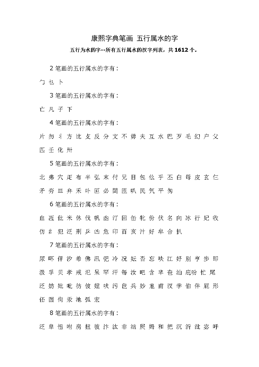 汇字五行属水五行拼音繁体康熙笔画水13水