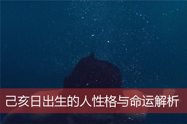 己亥日出生的人性格与命运解析