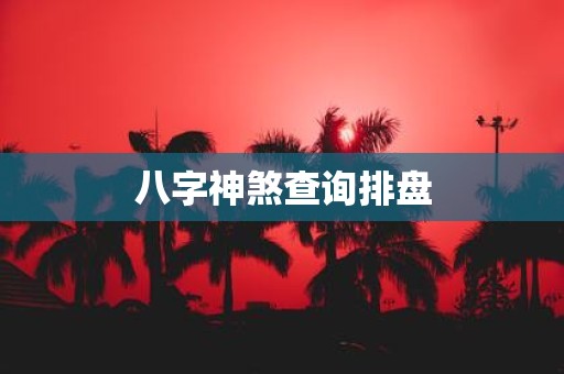 八字神煞查询排盘